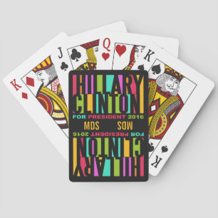 Hillary Clinton 2016 anpassningsbar monogramkortsd Kortlek