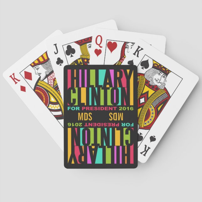 Hillary Clinton 2016 anpassningsbar monogramkortsd Kortlek (Baksidan)