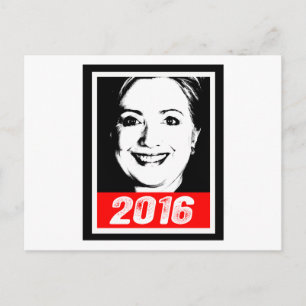 HILLARY CLINTON 2016 BLÄCK ART.png Vykort