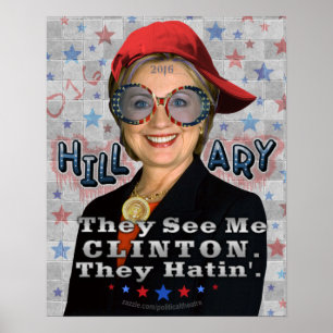 Hillary Clinton 2016 Funny President Val Poster