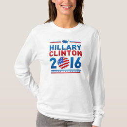Hillary Clinton 2016 Hanes Nano Långärmad TShirt Tee