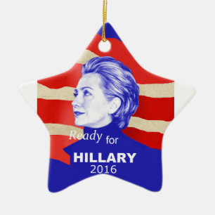 Hillary Clinton 2016 Julgransprydnad Keramik