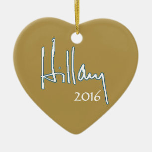 Hillary Clinton 2016 Julgransprydnad Keramik