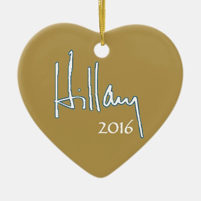 Hillary Clinton 2016 Julgransprydnad Keramik (Framsidan)