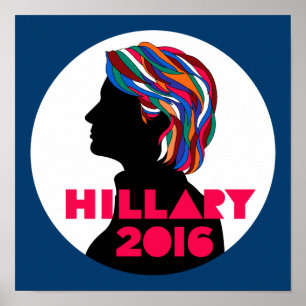 Hillary Clinton 2016 Kampanj Retro Poster (liten)