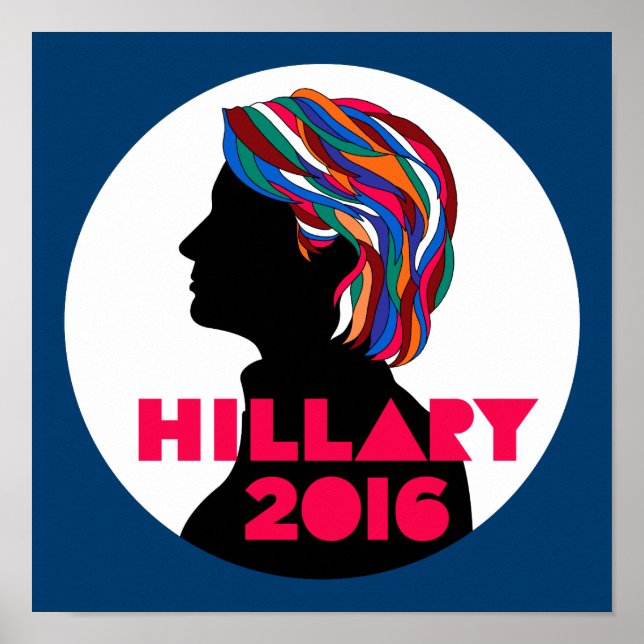 Hillary Clinton 2016 Kampanj Retro Poster (liten) (Framsidan)