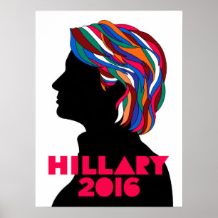 Hillary Clinton 2016 Kampanj Retro Poster (M)