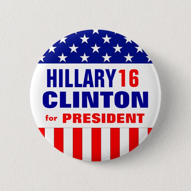 HILLARY CLINTON 2016 KNAPP (Framsida)