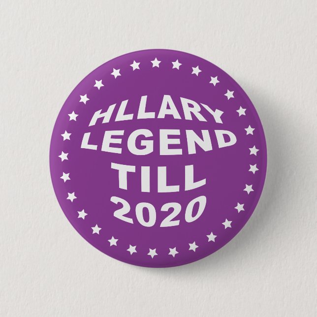 Hillary Clinton 2016 lila Pinback Button 2" Knapp (Framsida)