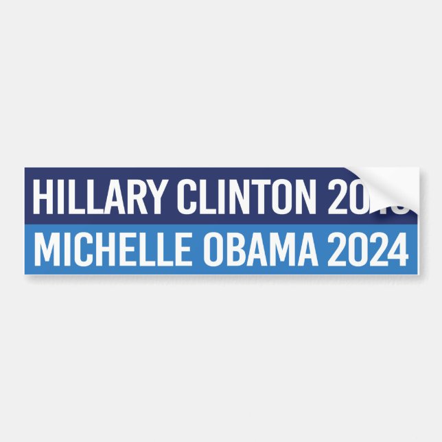 Hillary Clinton 2016 och Michelle Obama 2024 Bildekal (Framsidan)