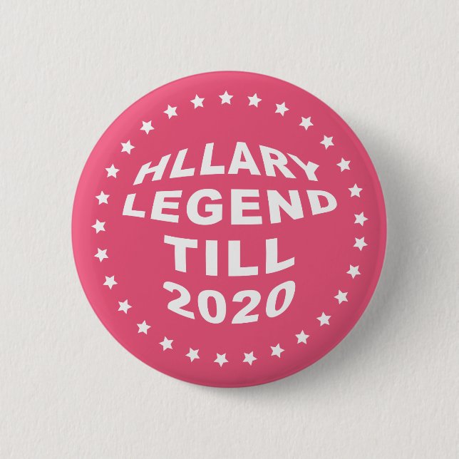 Hillary Clinton 2016 Rosa 2,25-tums Pinback-knapp Knapp (Framsida)