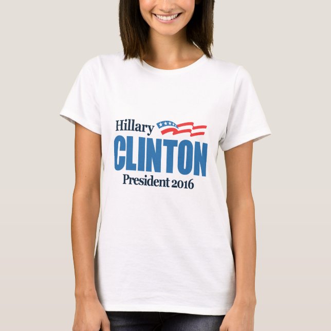 Hillary Clinton 2016 Tee Shirt (Framsida)