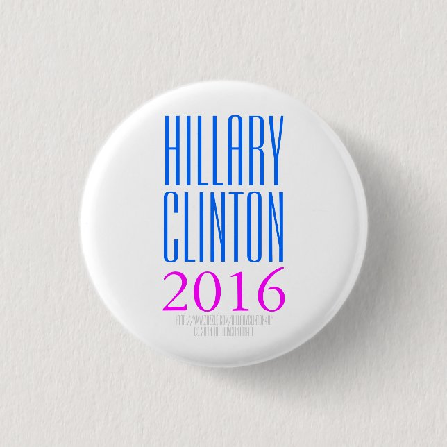 HILLARY CLINTON 2016 vid HillaryClinton4u Knapp (Framsida)