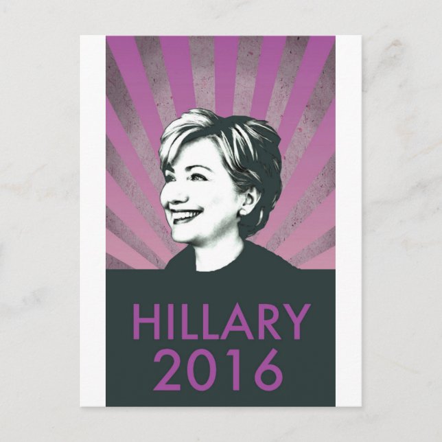 Hillary Clinton 2016 Vykort (Framsida)