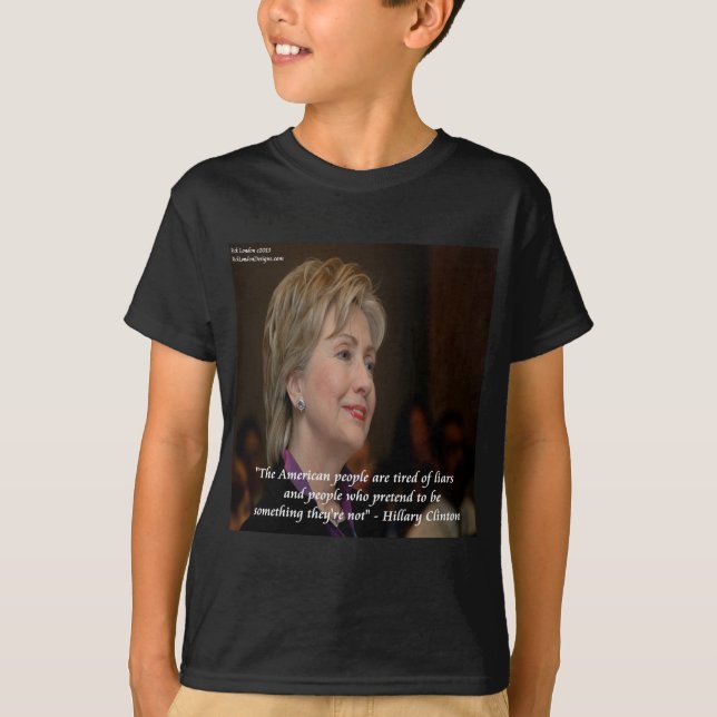 Hillary Clinton amerikaner är trötta citat T-shirt (Framsida)