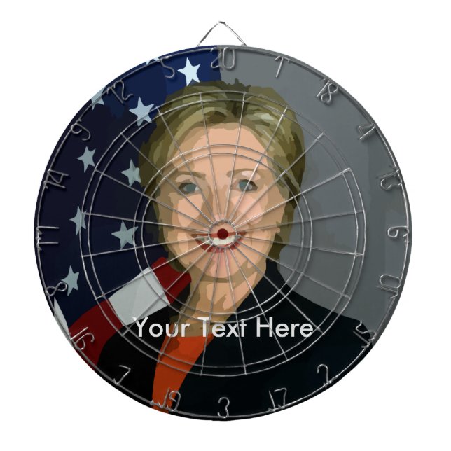 Hillary Clinton Anpassningsbar Metall Cage Dartboa Darttavla (Framsidan)