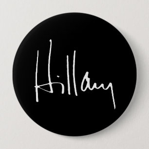 HILLARY CLINTON AUTOGRAF - .PNG KNAPP