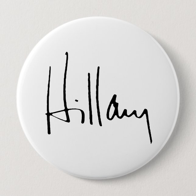 HILLARY CLINTON AUTOGRAPH.png Knapp (Framsida)