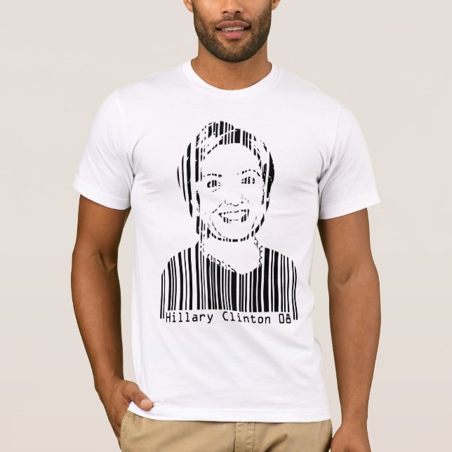 Hillary Clinton Barcode T Shirt (Framsida)