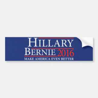 Hillary Clinton Bernie Sanders Bumper Sticker 2016 Bildekal