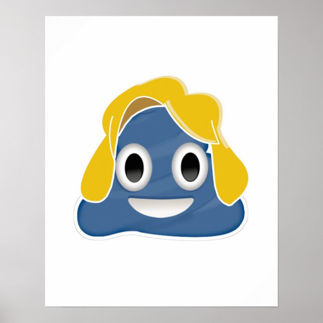 Hillary Clinton Blå Bajs - -  Poster (Framsidan)