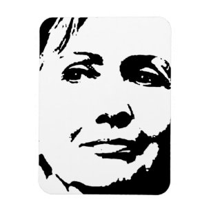HILLARY CLINTON BLÄCKKONST MAGNET