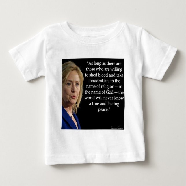 Hillary Clinton Blood Religion Citote T Shirt (Framsida)