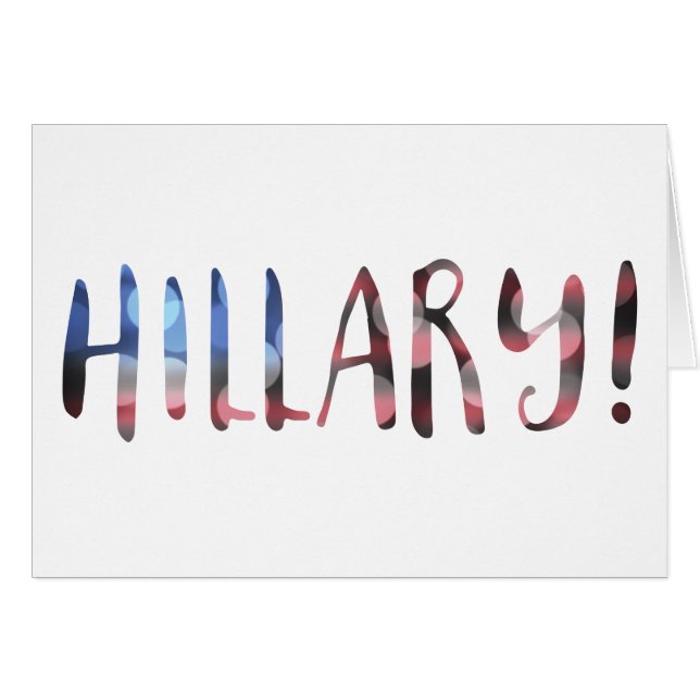 Hillary Clinton bokeh Hälsningskort (Framsidan Horizontal)