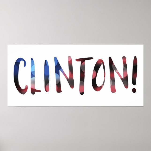 Hillary Clinton bokeh Poster (Framsidan)