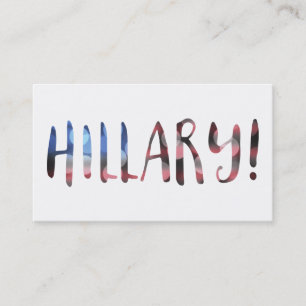 Hillary Clinton bokeh Visitkort