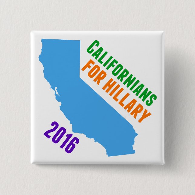 Hillary Clinton California Knapp (Framsida)