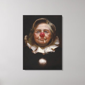 Hillary Clinton Clown by Tony Pro Canvastryck