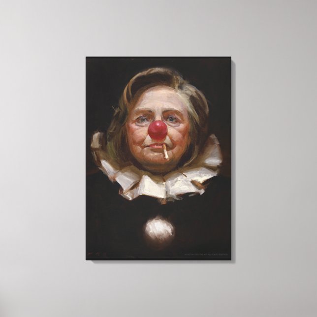 Hillary Clinton Clown by Tony Pro Canvastryck (Framsida)