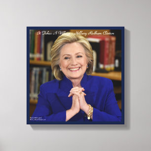 Hillary Clinton Det Krävs En By Canvastryck