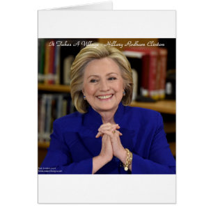 Hillary Clinton Det Krävs En By För Att Uppfostra Hälsningskort