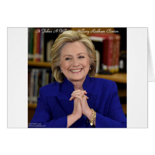 Hillary Clinton Det tar en by Geschenk -> Det tar Hälsningskort
