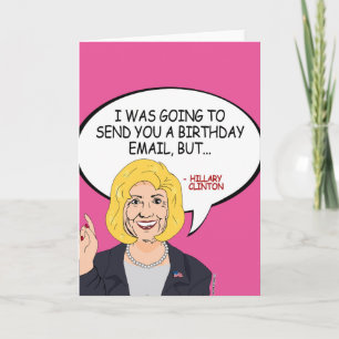 Hillary Clinton e-postfödelsedag Kort