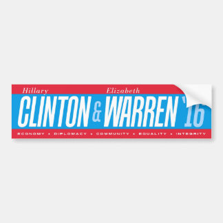 Hillary Clinton - Elizabeth Warren bildekal