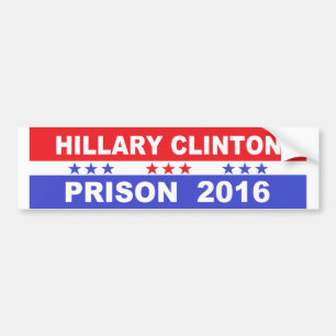 Hillary Clinton fängelsebildekal 2016 Bildekal