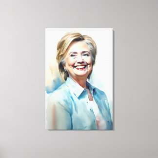 Hillary Clinton FFFA [Berömd Figurer Fine Art] Canvastryck