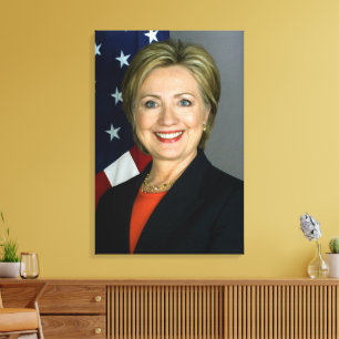 Hillary Clinton First Dam & Secretary of State Canvastryck