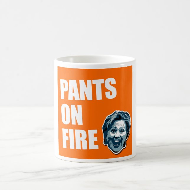 Hillary Clinton flåsar avfyrar på kaffemuggen Kaffemugg (Center)