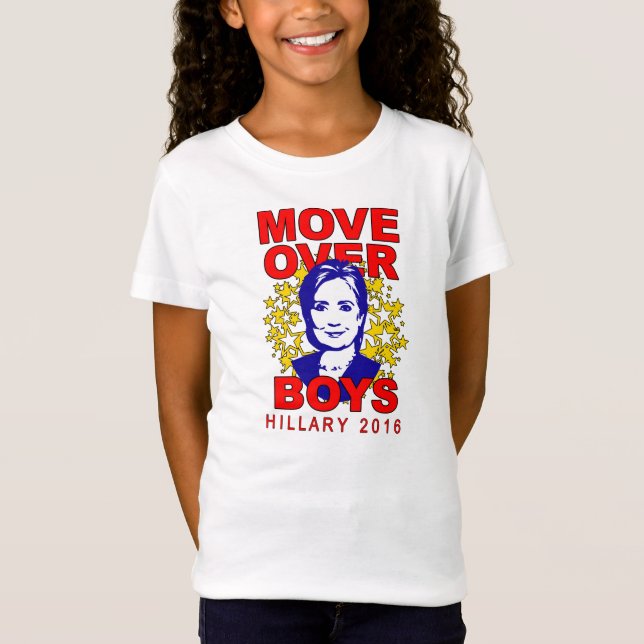 Hillary Clinton "flyttning över pojke" flicka T-shirt (Framsida)