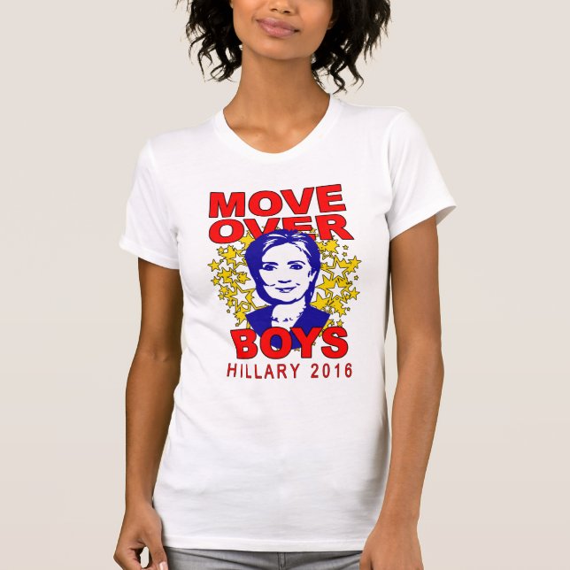 Hillary Clinton "flyttning över pojke" T-tröja Tee Shirt (Framsida)