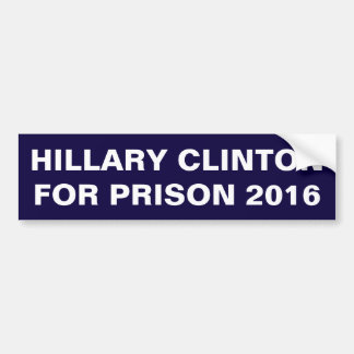 Hillary Clinton för den fängelsebildekalbilen 2016 Bildekal