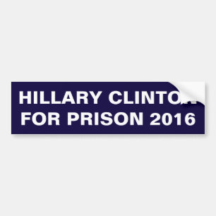 Hillary Clinton för den fängelsebildekalbilen 20 Bildekal