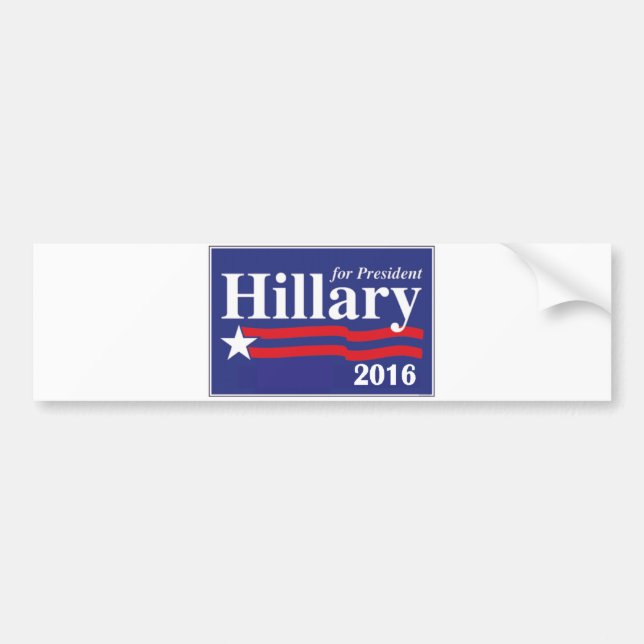 Hillary Clinton för den presidentbildekalet 2016 Bildekal (Framsidan)