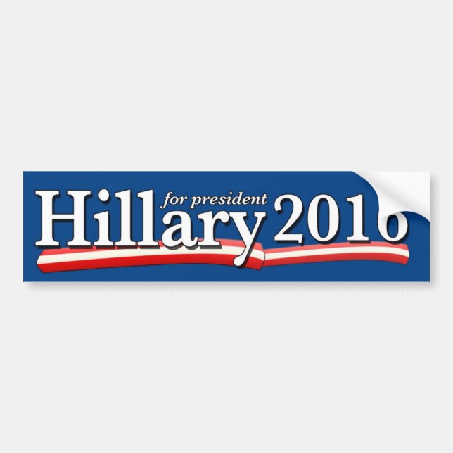 Hillary Clinton för den presidentbildekalet 2016 Bildekal (Framsidan)