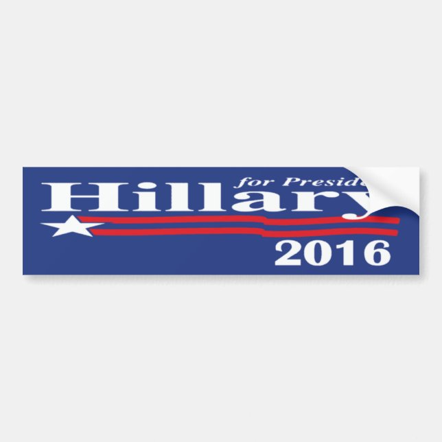 Hillary Clinton för den presidentbildekalet 2016 Bildekal (Framsidan)