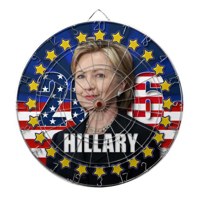Hillary Clinton för den presidentdartboarden 2016 Piltavla (Framsidan)